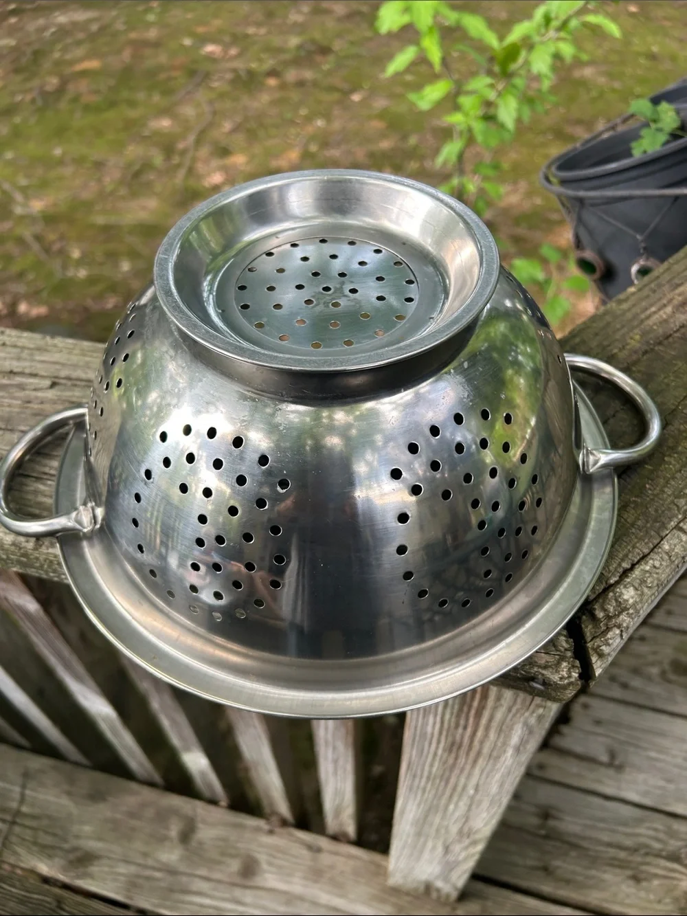 Colander- Metal - 11” across, 5.5” high
